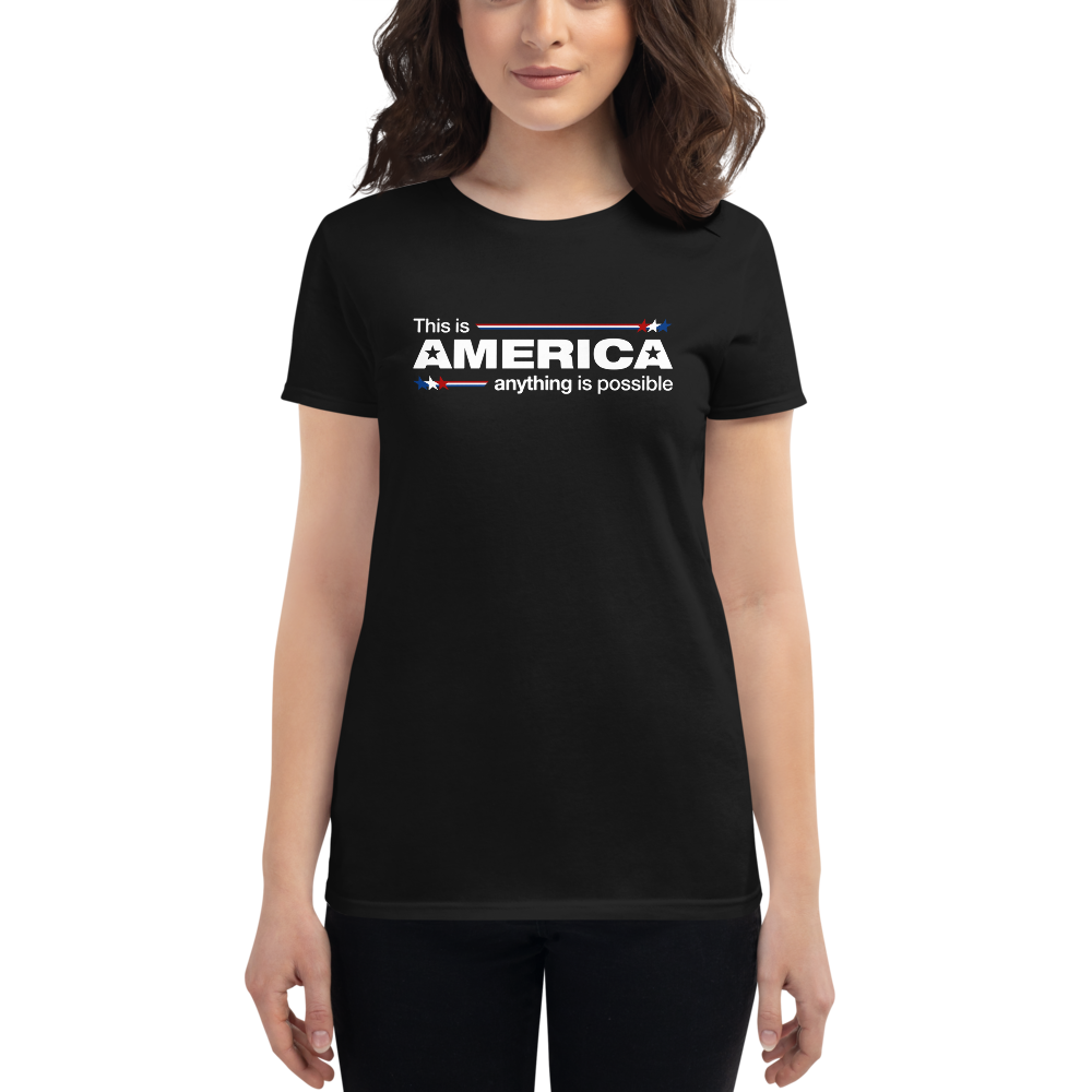 Women's short sleeve America t-shirt - Badgerhound Supply Co